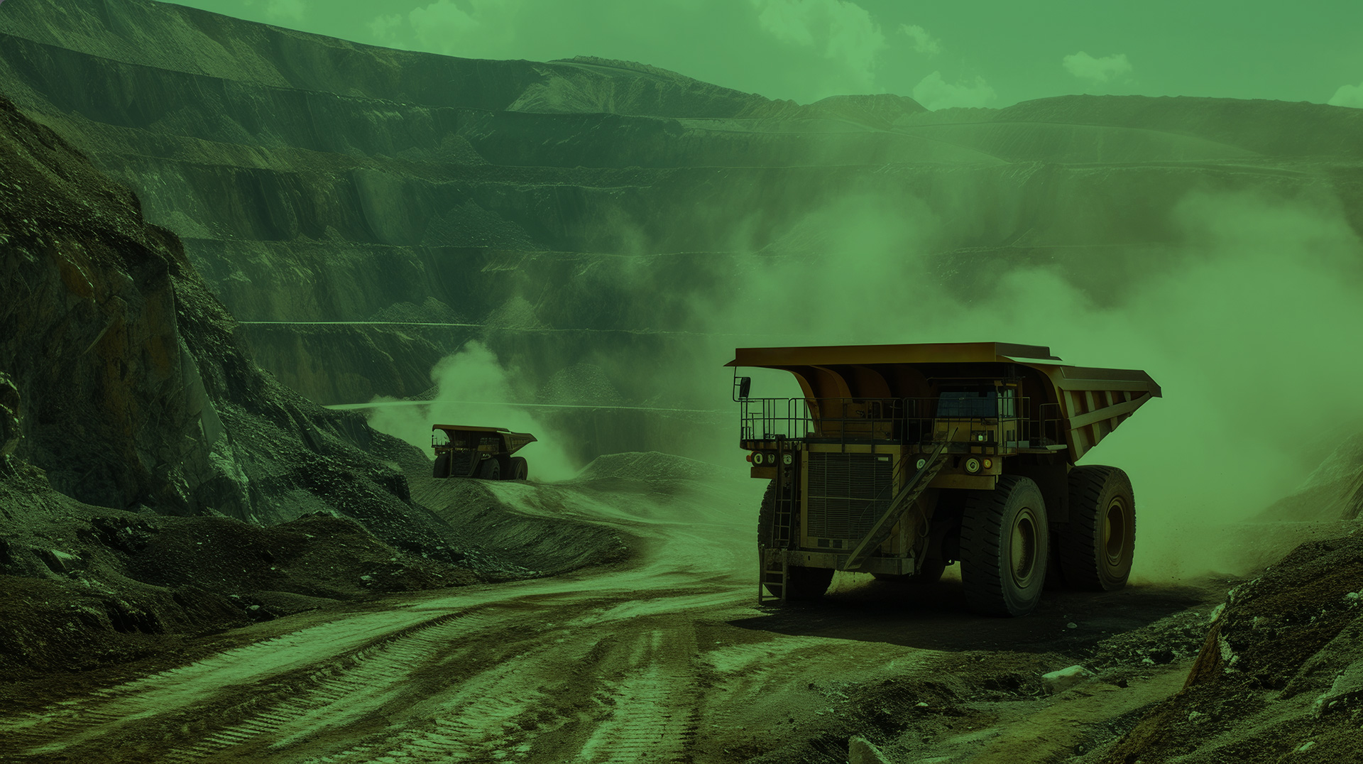 Large mining dump truck operating in a heavy industry site in Namibia